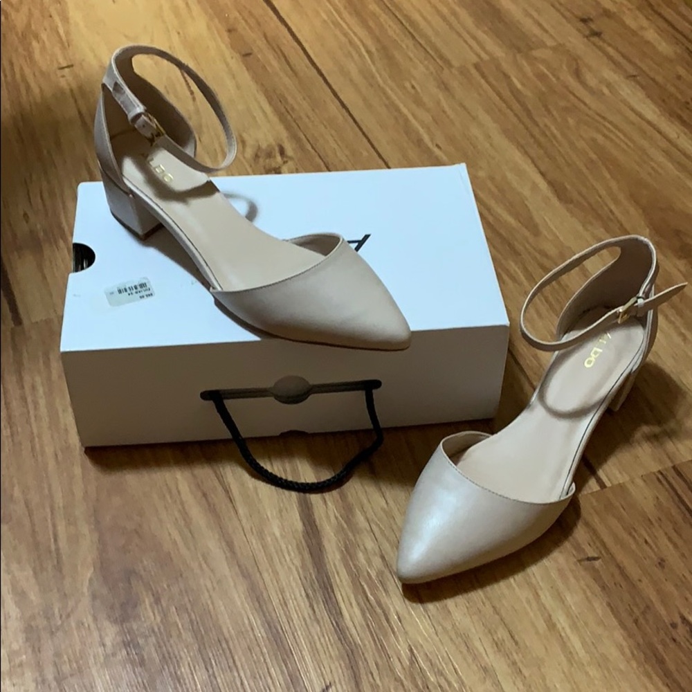 Nude Aldo Zulian block heels
